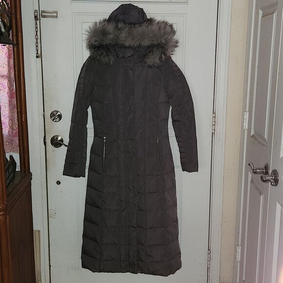 Calvin Klein Down Feather Puffer Maxi Coat Jacket S - Picture 1 of 10